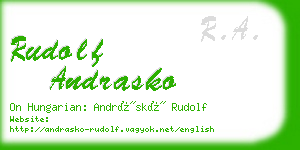rudolf andrasko business card
